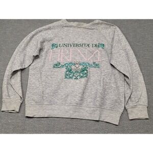 Vintage Bassett-Walker Universita Di Firenze‎ Sweatshirt Grey XL Made in USA 80s